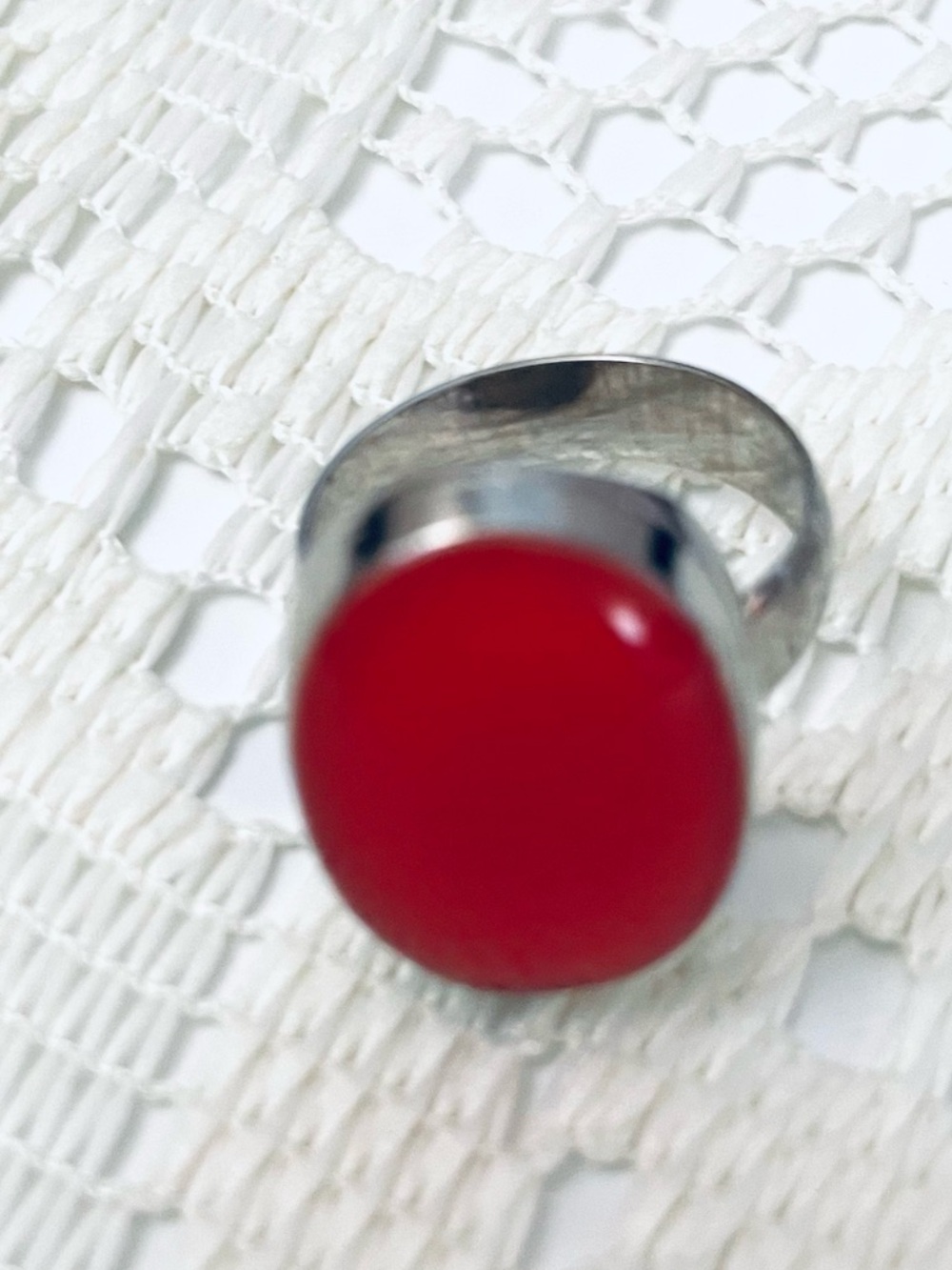 Size 7 Dome Ring with Silver ring